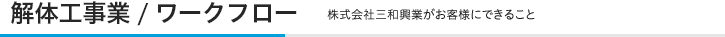 解体工事の流れ